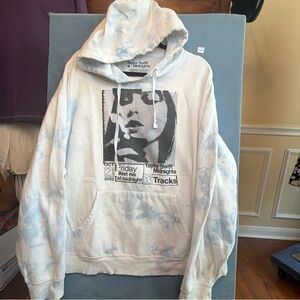 Taylor Swift Blue and White Graphic Hoodie